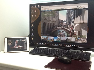 オフィスのiPadで見る放送 オフィスのiPadで見る放送