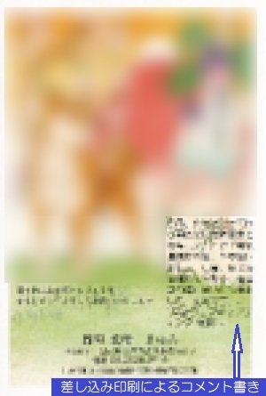 差し込み印刷によるコメント書き 差し込み印刷によるコメント書き