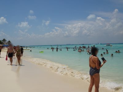 イスラ・ムヘーレスのPlaya norte のビーチ イスラ・ムヘーレスのPlaya norte のビーチ