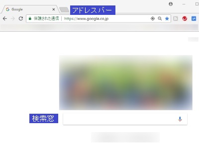 検索窓とアドレスバー 検索窓とアドレスバー